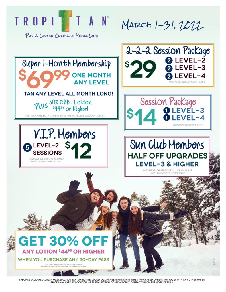Lapeer Salon Current Specials Tropi Tan Tanning Salons